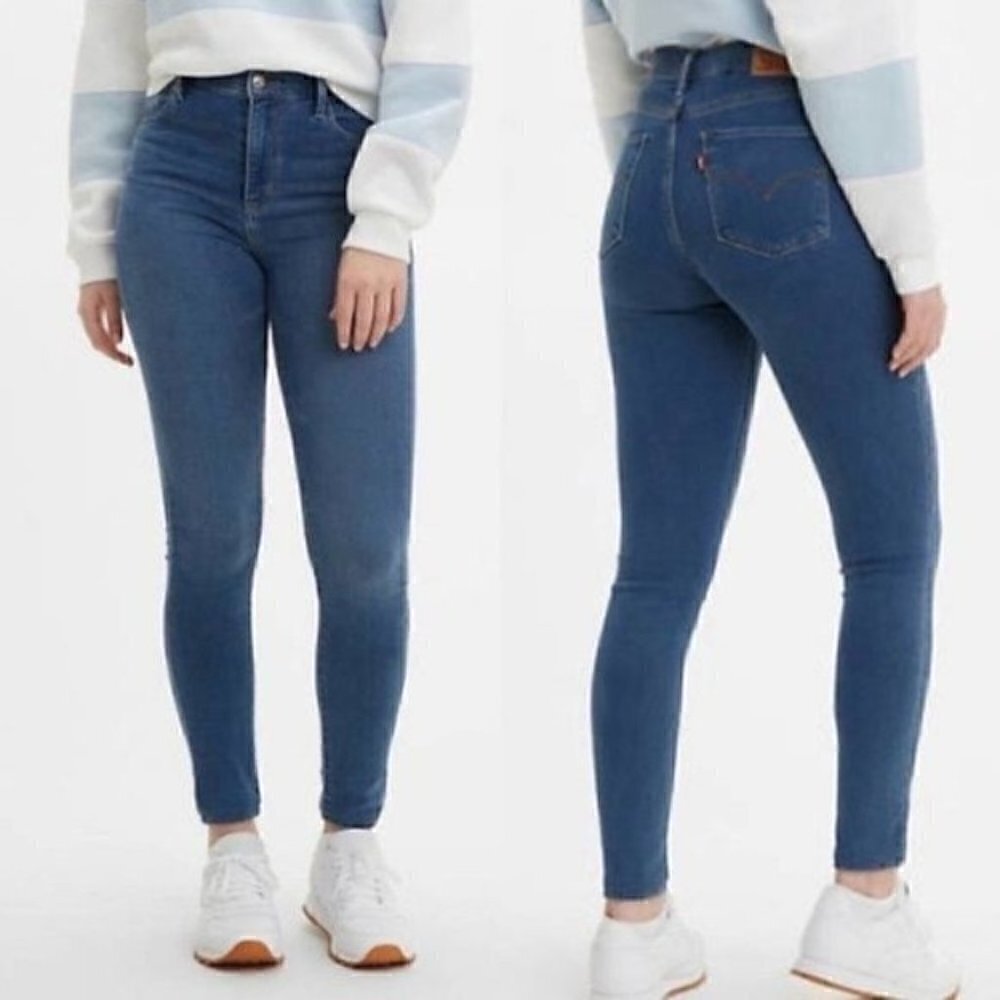 NWT Levis 720 Medium Blue Wash High Rise Skinny Jeans Size 27